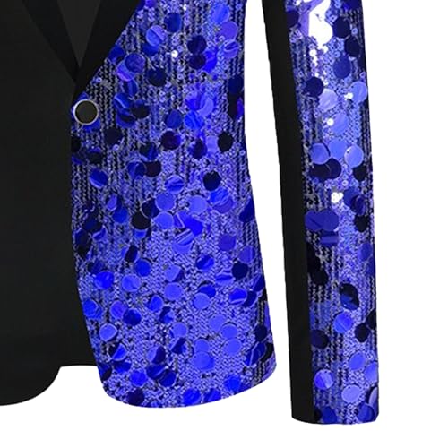 Men's Shiny Stylish Dinner Tux Dress Suit Fashion Sequin Prom Blazer Classic Slim Fit Casual Sport Coats2