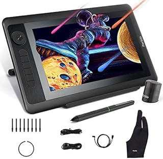 Parblo Graphic Drawing Monitor Coast12 Pro Drawing Tablet with Screen Drawing Monitor Pen Display with Stand Tilt Function Battery-Free Stylus 8192 Pressure Sensitive 6 Customizable Keys +1 Round Key