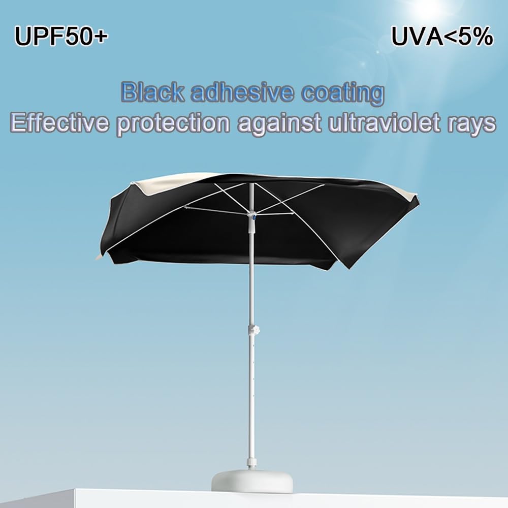 Kwadratowy parasol tarasowy 1,5 m, 2 m, przenośny parasol ogrodowy z zasłoną, ochrona przed promieniowaniem UV, na plażę, kemping, przy basenie, na zewnątrz, do jadalni, na rynku, rozwiązań