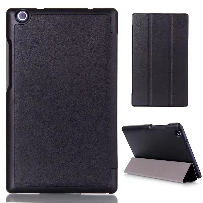 Funda para tablet Lenovo TB3-850F TB3-850M de 8 pulgadas, funda de piel inteligente de lujo con apagado y encendido automático para Lenovo TB3-850F TB3-850M (negro)