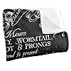 Harry Potter Marauder's Map Officially Licensed Silky Touch Super Soft Throw Blanket 36" x 58", Black and White #3