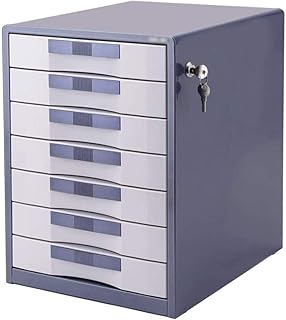 Classeur avec tiroir Classeur de bureau Nettoyage armoire fermée à clé Tiroir de données Cabinet Boîte de rangement de bureau Case Bureau de réception du Cabinet 7 couches métalliques Fournitures de b