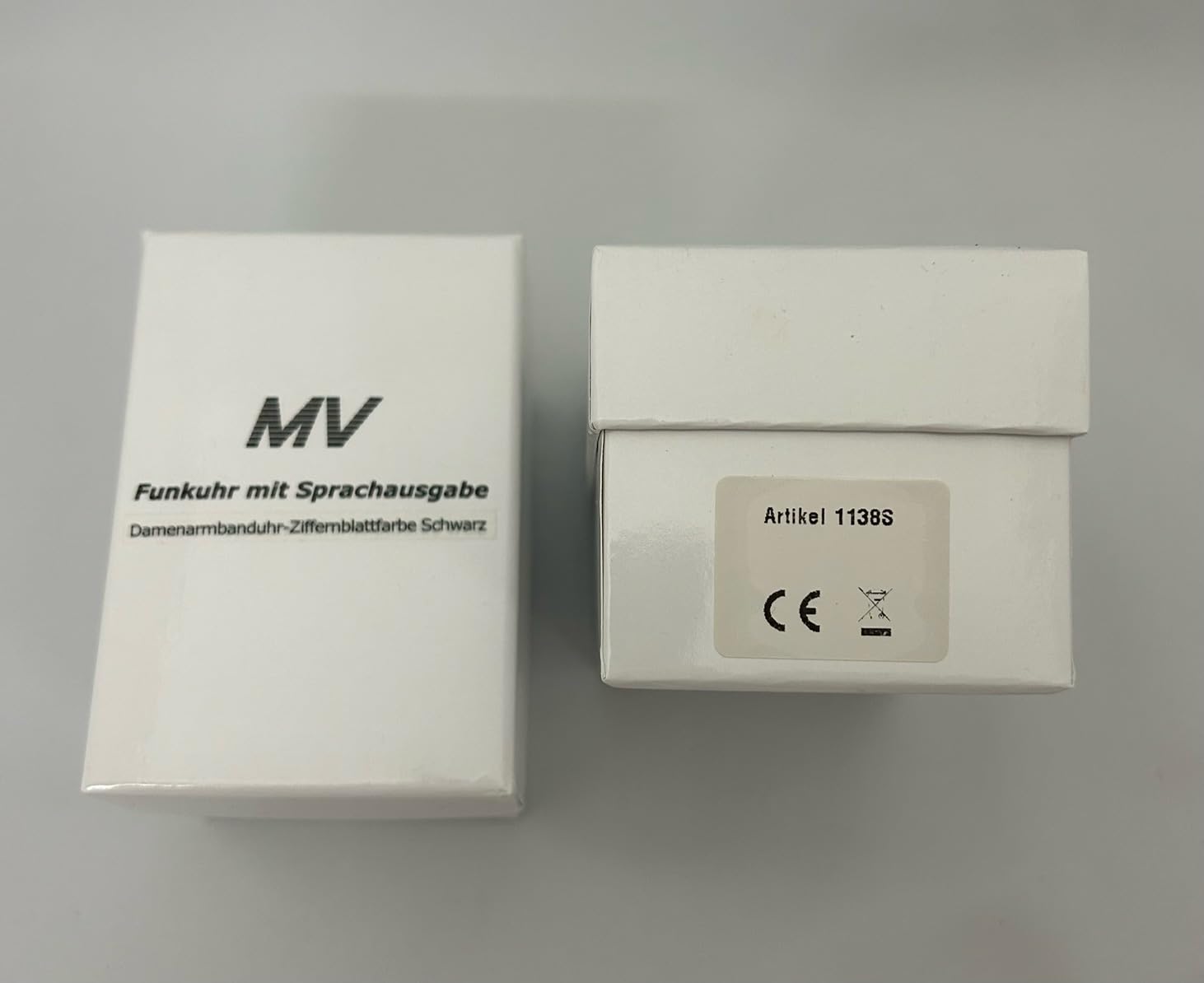 Marschall Deutsch sprechende Damen Armbanduhr I 1138S I Funkarmbanduhr I Für Blinde, Senioren und Sehbehinderte I Datum- und Zeitansage I Extra große Zeiger I Metallgliederarmband