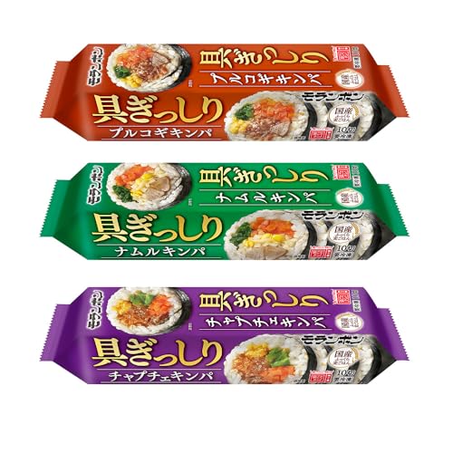 [冷凍] モランボン 具しっかりキンパ（チャプチェ・プルコギ・ナムル）3種×2個 韓国料理 韓国 韓流 キンパ（Amazon）