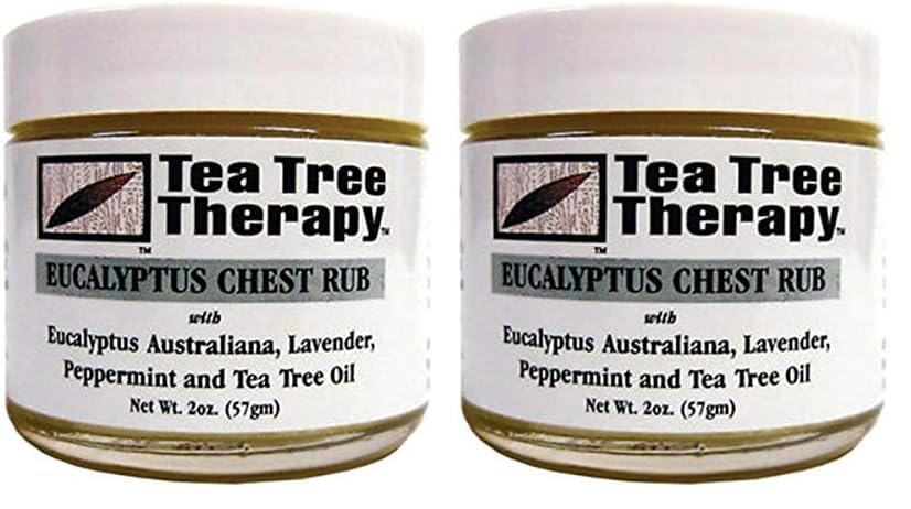 Tea Tree Therapy Eucalyptus Australian Chest Oil, Lavender Peppermint and Tea Tree, 2 Ounce,80050 (Pack of 2)