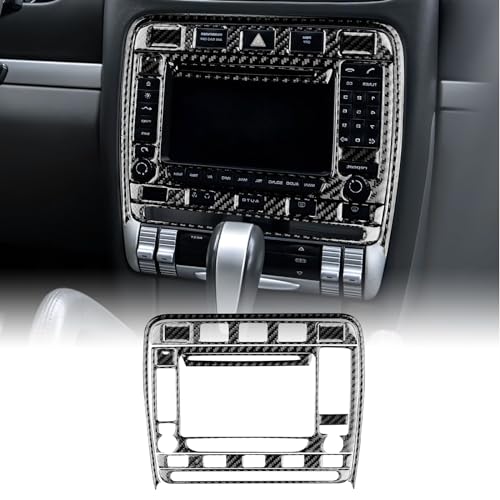Kit Fibre Carbone Porsche Cayenne 2003-2010 - Habillage Levier Vitesse Et Console - Style Sport