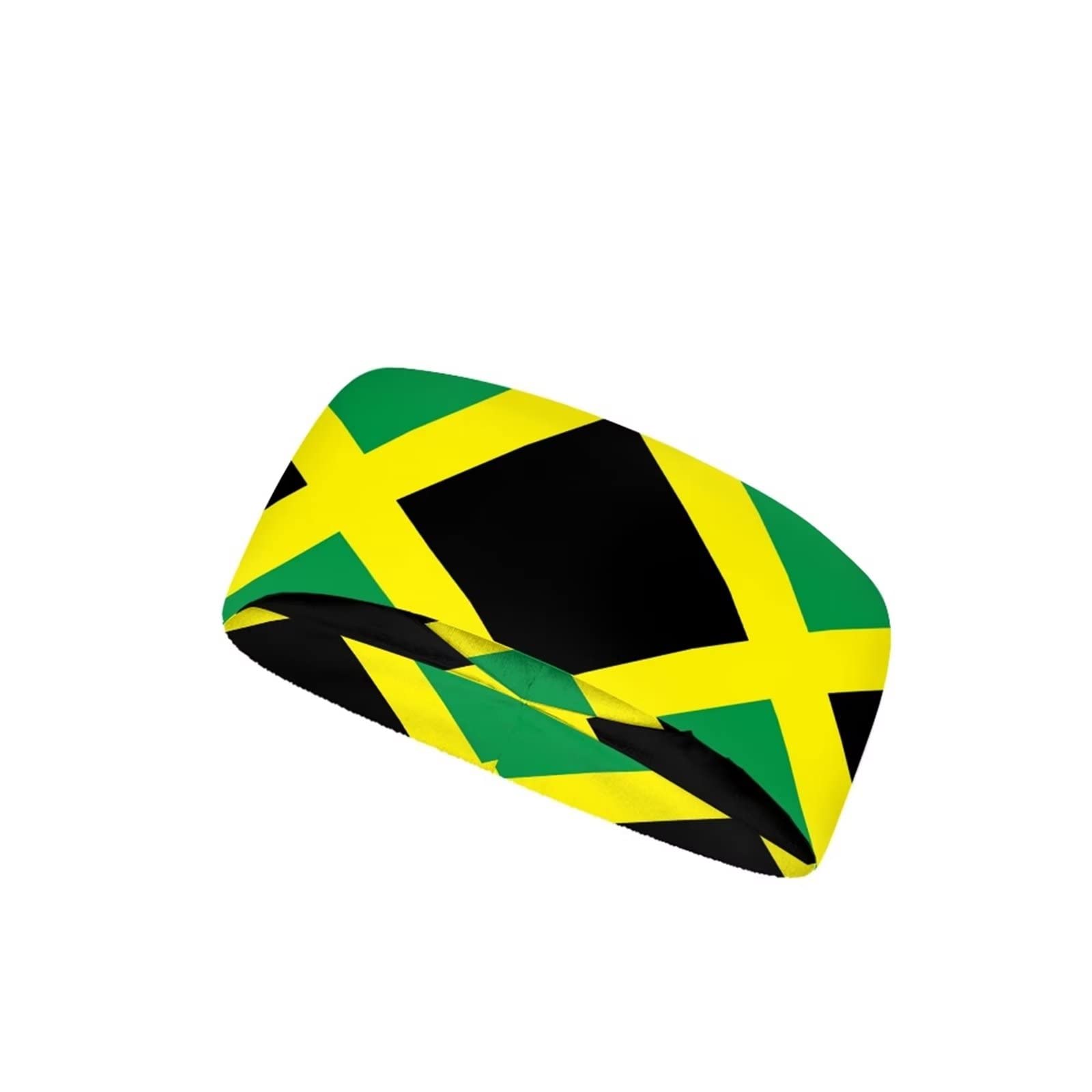 Howilath Jamaica Flag Pattern Unisex Workout Headband Running Hair Scarf Football Cycling High Absorption Sweat Band-image-18