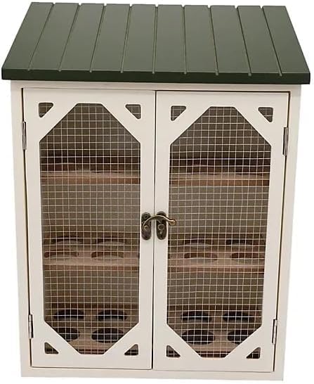 Generic Farmhouse Egg Cabinet, Chicken Coop Egg Holder, 30 Egg Capacity Wooden Storage Cabinet with Mesh Doors for Kitchen Countertop.