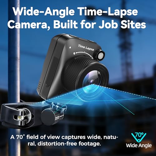 Image of Dsoon Time Lapse Camera, 4K FHD Timelapse Camera Outdoor, Waterproof Level IP66, for Record Outdoor Construction, Weather, Plant, 6 Month Battery Life, 32 GB TF Card Included