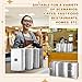 Hicarer 3 Compartments Stainless Steel Cup Dispenser with Adjustable Dividers Silver Cup and Lid Holder Lid Organizer Storage for Cabinet Kitchen Cafe Tea Shop Restaurant