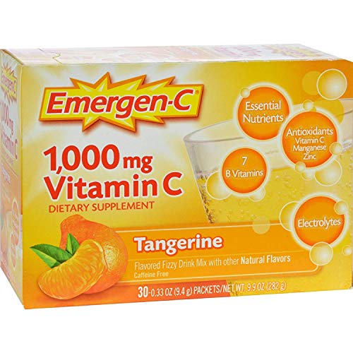 Emergen-C Vitamin C Tangerine Flavored Drink Mix, 0.33 Ounce Each, 30 Count (Pack Of 1) #TOP6