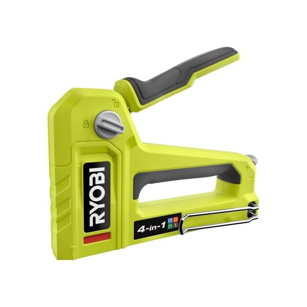RYOBI - Agrafeuse Cloueuse 4-​en-​1 - RHFST4IN1 - Manuelle, Corps Métal, Agrafes T50/​T25/​JT21, Pointes 18G
