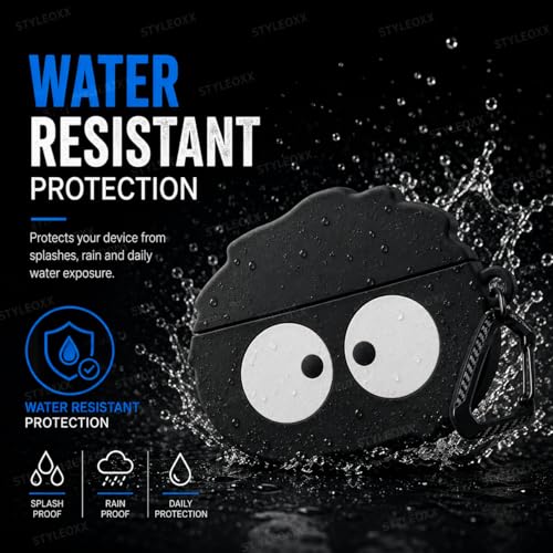 Image of Anvique Silicone Case Cover for Oneplus Nord Buds 4 Pro, Scratch Resistance, Shock Absorption, with Premium Carabiner (Briquette Cartoon)