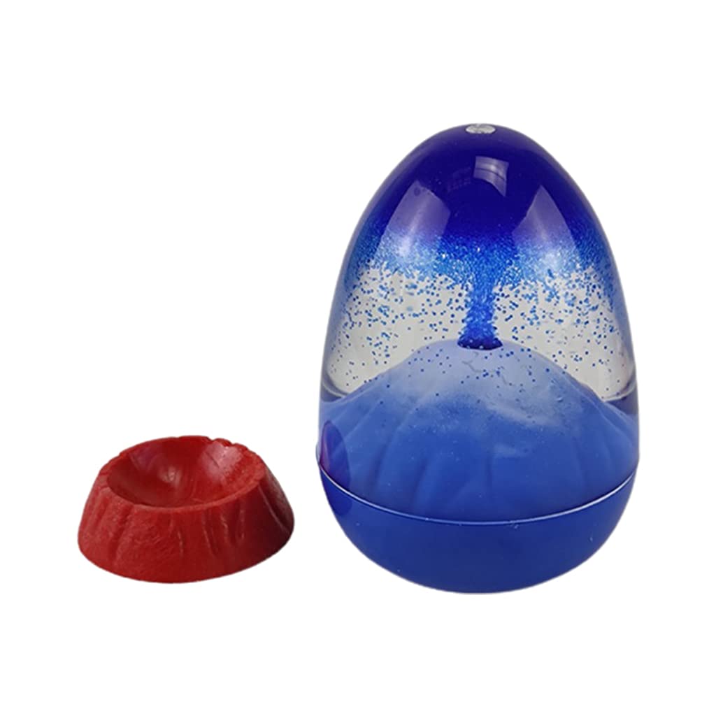 Volcano Eruption Egg Shape Liquid Motion Hourglass With Base Calming Sensory Soothing Sand Desktop Ornament Sand Timer For Kids Decorative