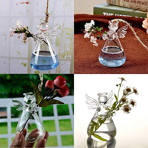 Vase ange suspendu en verre transparent pour optimiser l'espace - 5