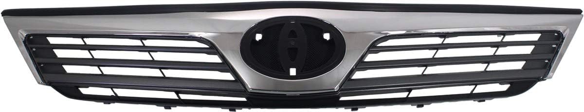 Garage-Pro Grille Assembly Compatible with 2012-2014 Toyota Camry Chrome Shell with Painted Black Insert