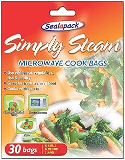 Sealapack, Orange SAP1038 Microwave Steam Bags, Plastic