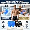 DINGCAIDC Vasectomy Underwear for Men - Post Surgery Recovery Briefs with 2 Reusable Ice Packs - Scrotal Support (M)