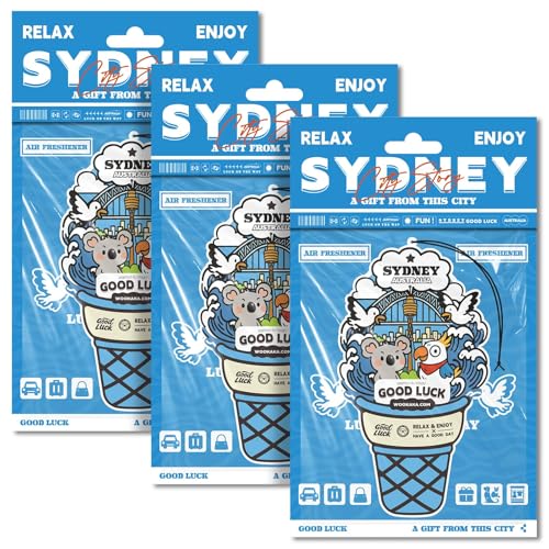 Sydeny Cityscape Hanging Car Air Freshener – Paper Scent Card (Lavender)