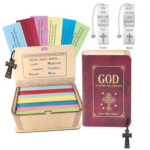 Scripture Cards in a Wooden Prayer Box - 150 Daily