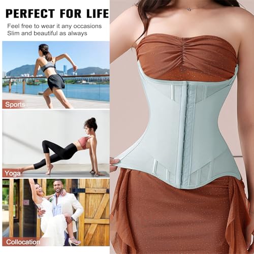Cinturón abdominal en forma de U verde menta para soporte lumbar XL 2