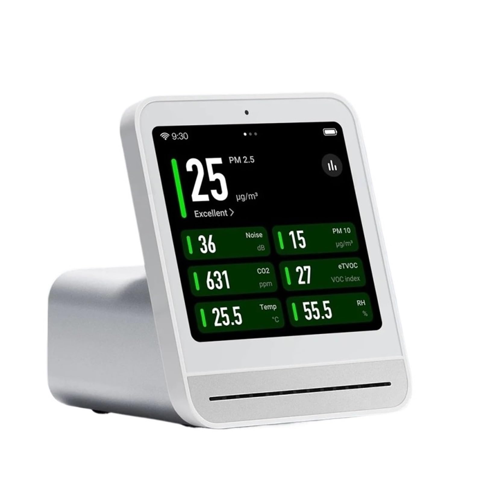 Air Quality Monitor, Air Monitor, 7in1 Indoor Air Quality Meter Detects CO2,Noise,Temperature and Humidity