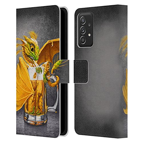Étui portefeuille Samsung A53 5G cuir anti-choc design bière dragons