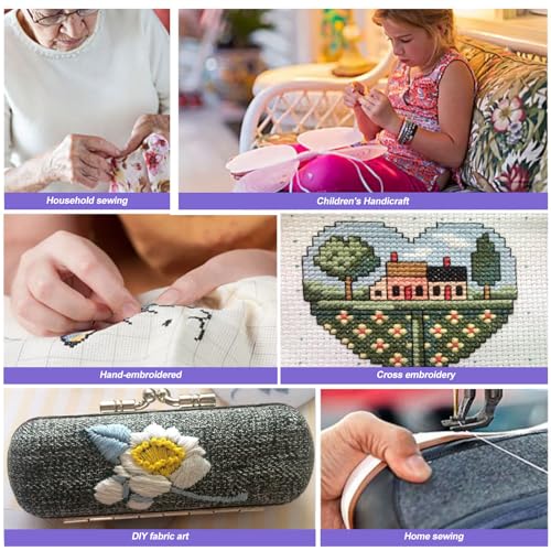 Stickgarn Set Baumwolle 50 Farben Embroidery Thread Weicher Stickerei Faden Set Stick Garn für Kreuzstich Armbänder Knüpfen Anfänger
