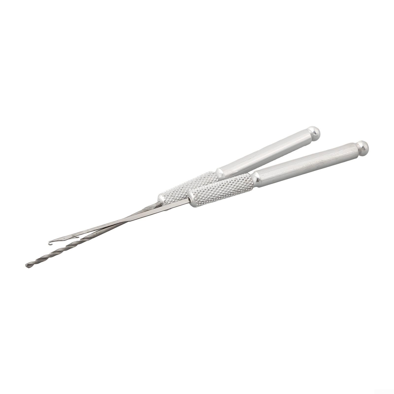 Juego de 2 agujas de cebo de pesca de acero inoxidable, kit de herramientas de taladro Boilie para pesca gruesa de carpas