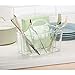 mDesign Plastic Cutlery Storage Organizer Caddy Bin Tote with Handle - Kitchen Cabinet Divided Pantry Basket for Forks, Knives, Spoons, Napkins, Indoor/Outdoor Use, Lumiere Collection, Clear