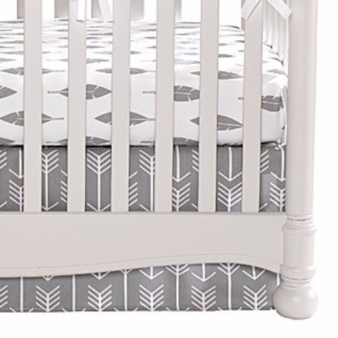 Gray) Crib Skirt 