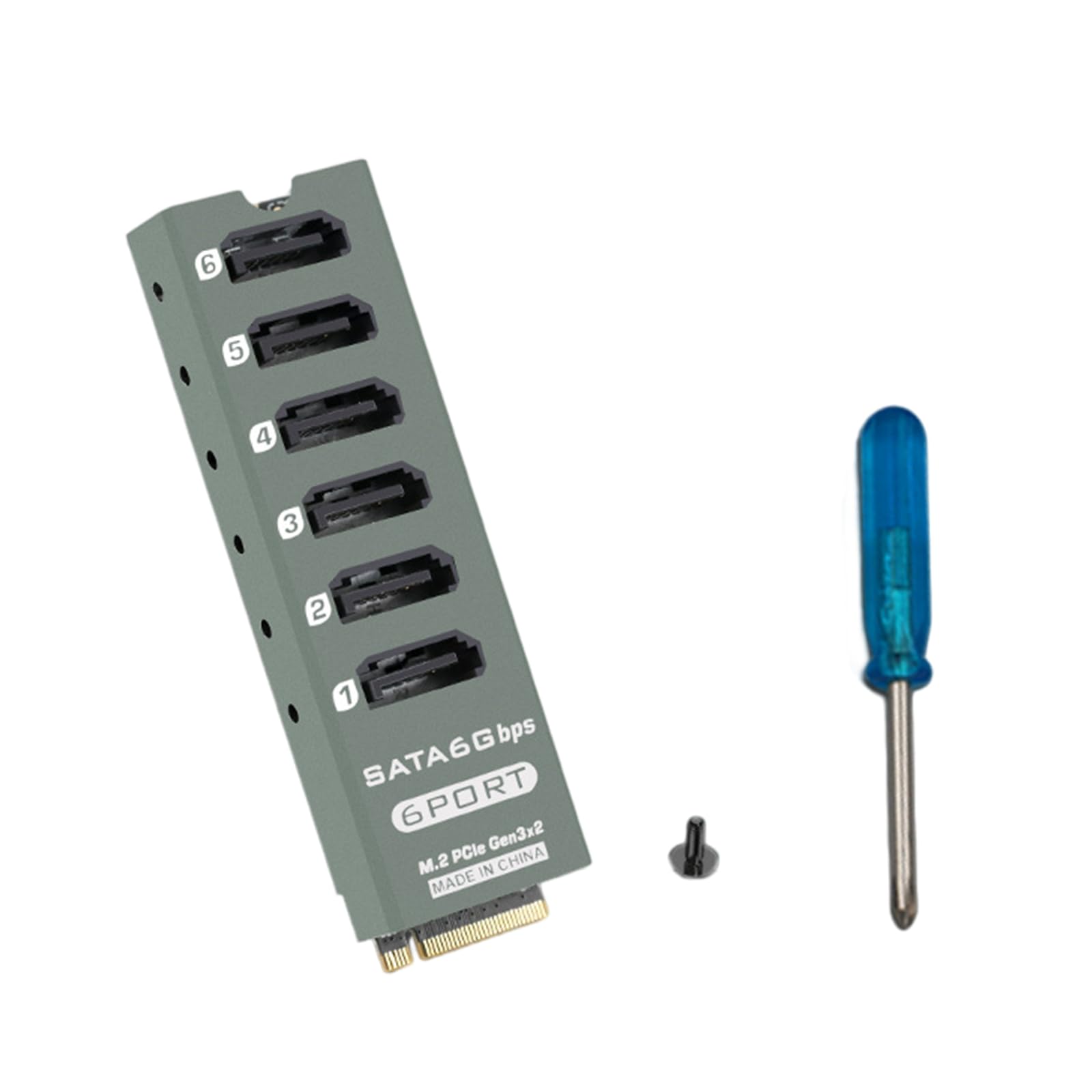 Scheda Adattatore SATA6G a 6 Porte 6 Porte per sistemi Multipli con Larghezza Banda 16 Gbps migliora la capacità archiviazione