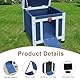 HiCaptain Katzenhaus Outdoor Katzenhaus für Draussen - Katzenhaus aus Holz Outdoor - Perfekt für Welpen, Kaninchen Haus - Einfach Aufzustellen - 52cm x 42cm x 43cm，Blau