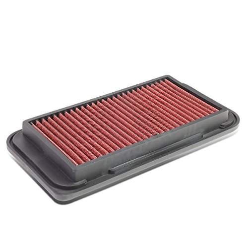 Auto Dynasty High Flow Engine Air Panel Filter Drop-in Reusable & Washable Compatible with 2003-2011 Corolla/Matrix (Red)
