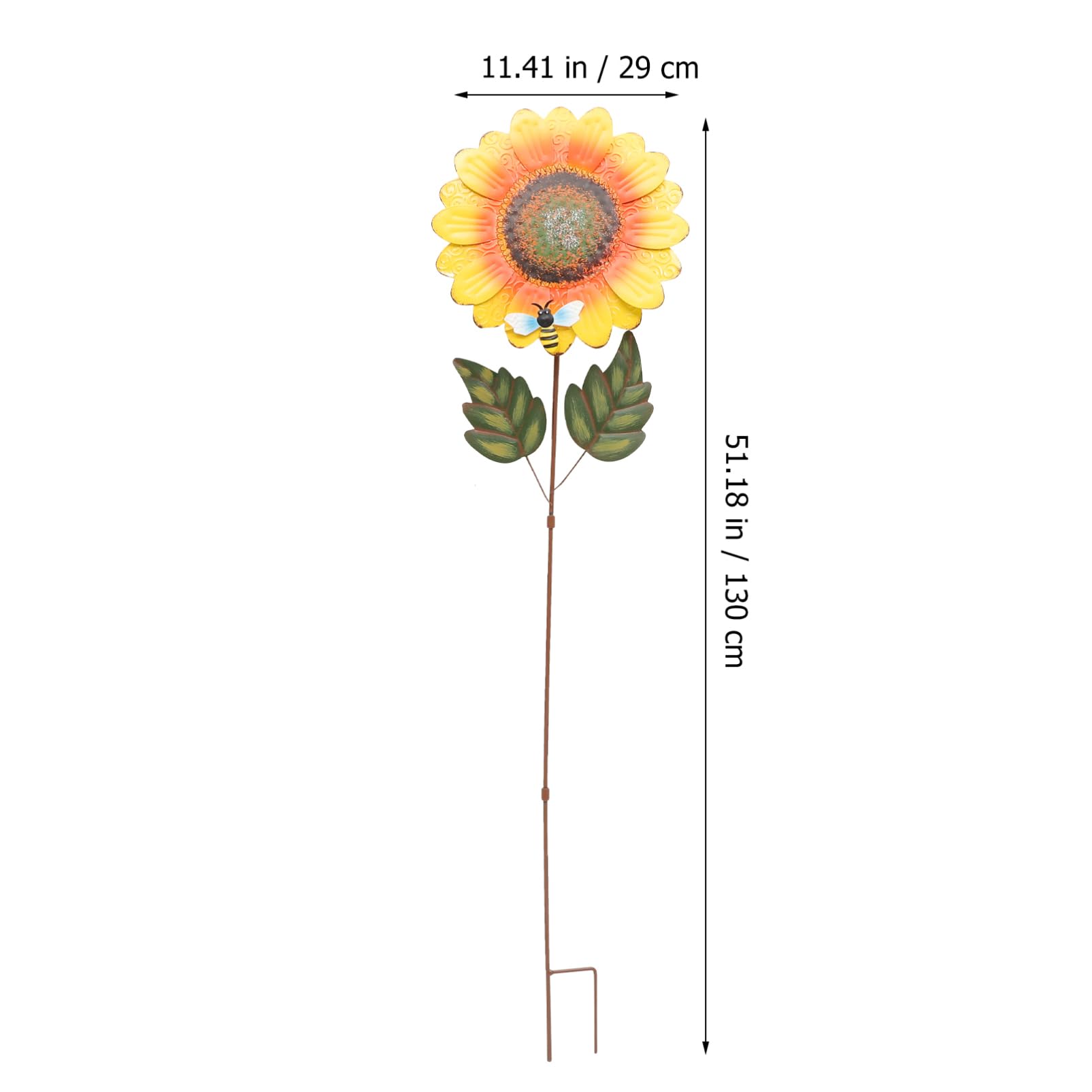 ifundom Tuteur Décoratif Tournesol en Fer 1 Pièce pour Jardin Extérieur