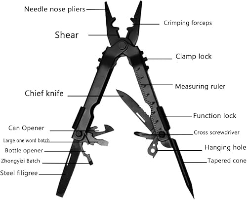 Miniatura 8 de Alicates de herramientas multifunción portátiles 13 en 1, destornilladores, pelacables, alicates plegables, cortador de bolsillo, herramientas
