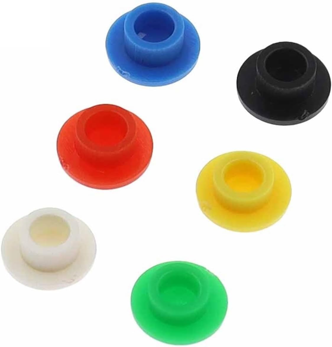 50Pcs Tactile Push Button Cap Switch Button Hat Diameter 8mm Inner Hole id 3.1/3.2/3.4mm For 6 * 6 mm Tact Switch(White - id 3.4mm)