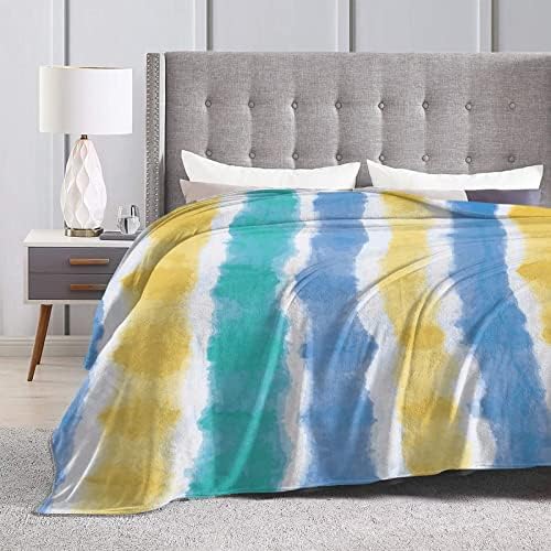 サイケデリック絞り染め毛布フランネル毛布 スーパーソフトウォームキルトソファソファベッドホーム-50x40inch 203&times;152c