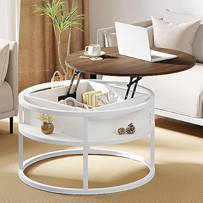 YITAHOME Round Lift Top Coffee Table, Coffee Tables