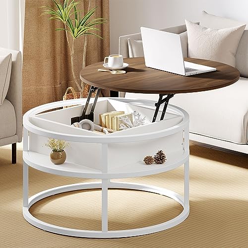 YITAHOME Round Lift Top Coffee Table, Coffee Tables for