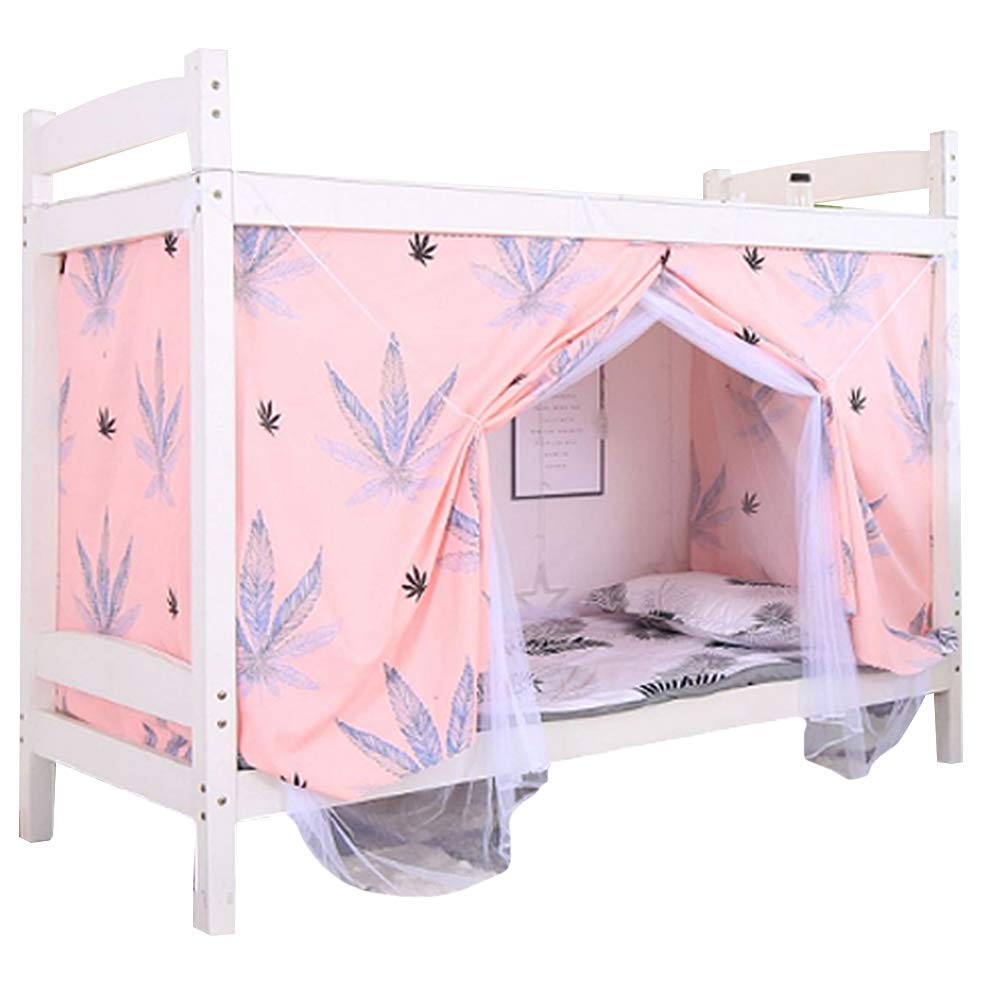 EDITHA Bed Mosquito Nets Bedding Curtain Blackout Cloth Bed Canopy Single Sleeper Bunk Bed Bunk Tent (Style 1(Bed Curtain+Bed Net), 45.3 * 94.4in)