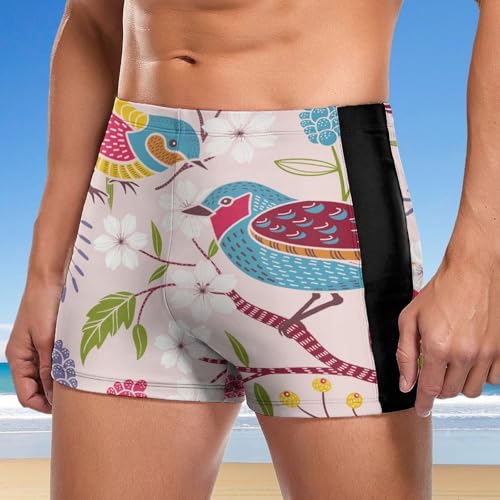 Short de bain homme oiseaux colorés la solution contre les irritations avec doublure douce