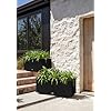 Veradek Block Series Long Box Planter - Large Rectangular Planter for Indoor or Outdoor Patio/Porch | Durable All-Weather Use with Drainage Holes | Modern Decor for Tall Plants, Flowers or Shrubs