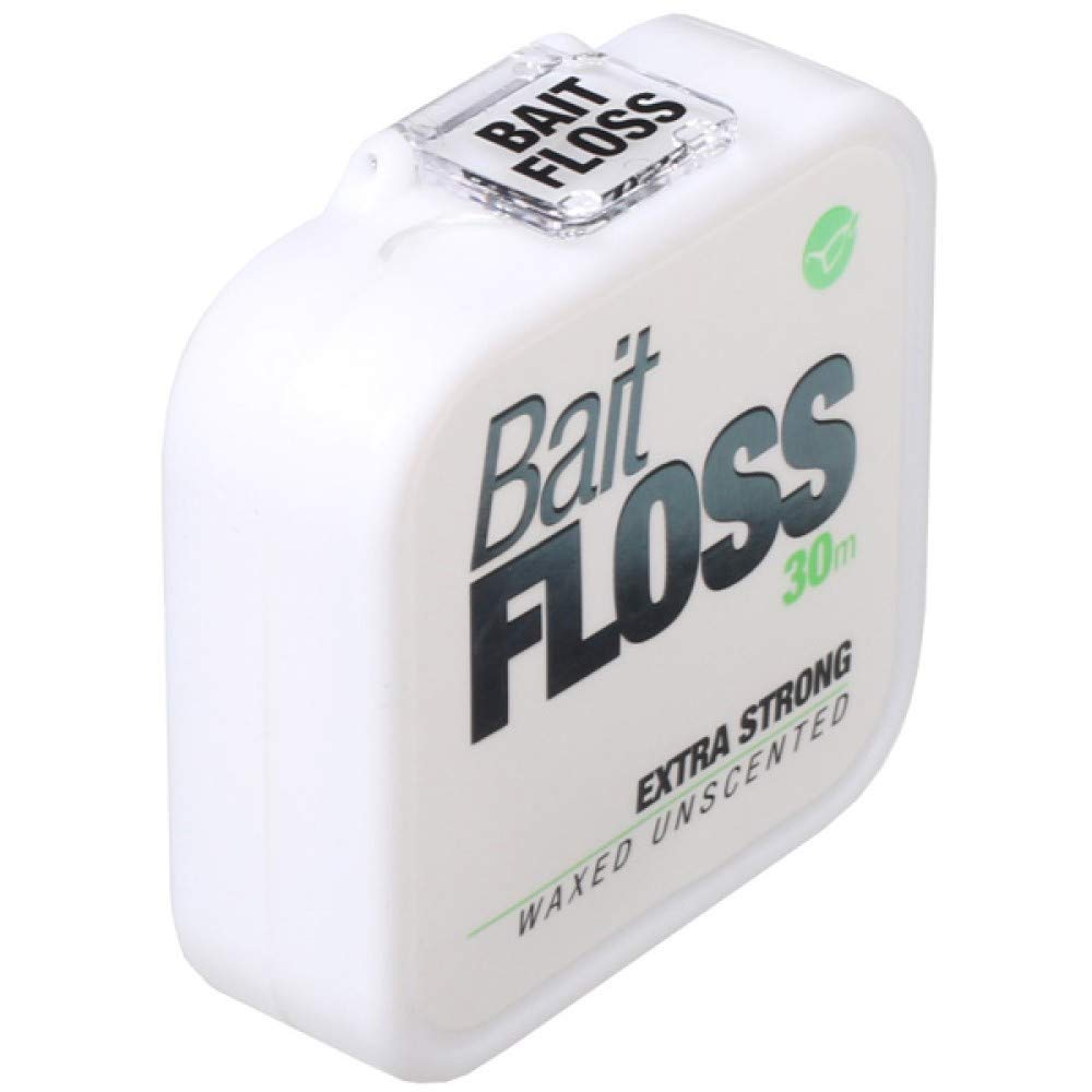 Korda Bait Floss, 50m Roll, Durable Waxed Thread, Extra Strong, Unscented, Easily 'Blobbed' with Lighter, Ideal for Securely Tying Bait, Perfect for Carp and Coarse Fishing, Reliable Performance