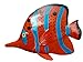 LARGE 10" x 7.5" ACRYIC RESIN DECORATIVE INDOOR/OUTDOOR TROPICAL FISH WALL DECOR
