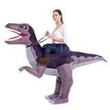 Adult Inflatable Ride on Dinosaur Costume, T-rex, Velociraptor, Triceratops, Pteranodon