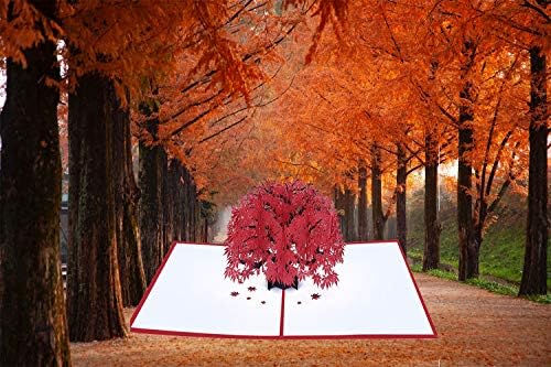 Meiyaa 3D Blossom Pop Up Tree Cards Valentines Day Card Anniversary Card Best Gift for for Merry Christmas/Birthday/Valentines Day (C)