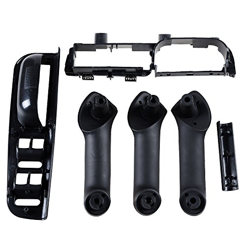 Astra Depot Black Interior Door Grab Handle Cover Trim Panel Bracket Window Switch Bezel Kit Compatible With 1999-2004 Vw Golf Mk4 #TOP5