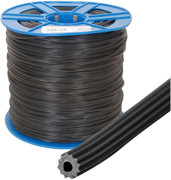 .175" Black Screen Retainer Spline, Serrated, Bulk 15 Lb Roll