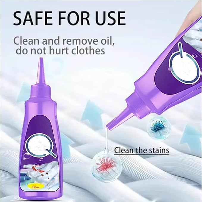 RutviRoshan Stain Remover for Clothes,Active Enzyme Laundry Stain Remover | Multi-Purpose Roll Bead Fabric Clothes Stain Remover for Cotton, Linen, Polyester, Blended Fabric3 3